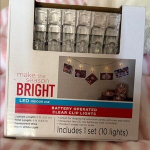 Clear Clip LED String Lights - Warm White